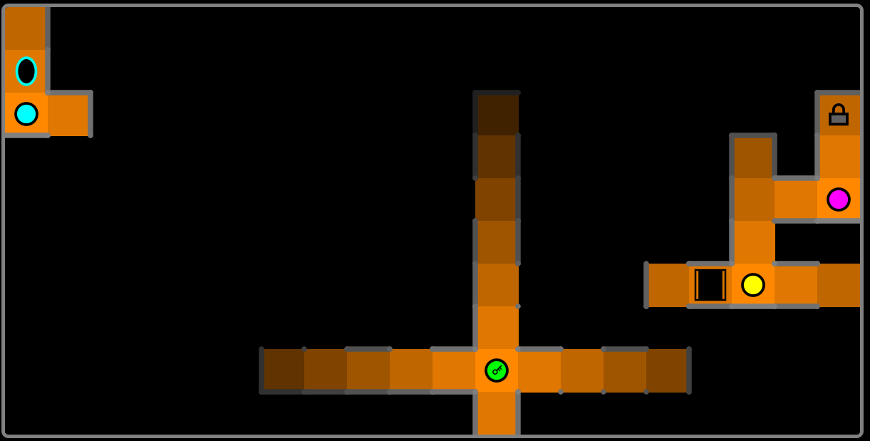 Screenshot of 4 players, after killing all ghosts, trying to escape the maze